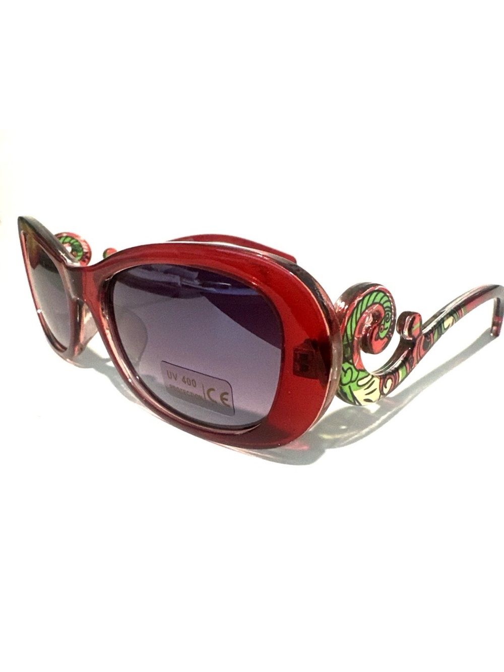 Women fashion Baroque sunglasses red